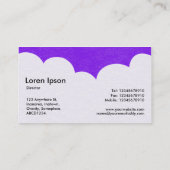 Carte De Visite Nuages Fluffants - Violet (Dos)