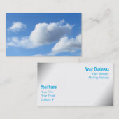 Carte De Visite Nuages fluides dans un ciel bleu (Devant / Derrière)