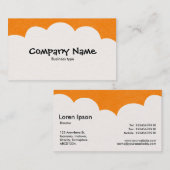 Carte De Visite Nuages fluides - Orange (Devant / Derrière)