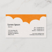 Carte De Visite Nuages fluides - Orange (Dos)