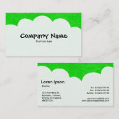 Carte De Visite Nuages fluides - Vert (Devant / Derrière)
