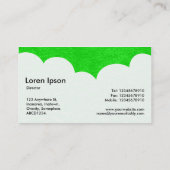 Carte De Visite Nuages fluides - Vert (Dos)