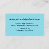 Carte De Visite Nuages japonais, même le ciel, la turquoise et (Dos)