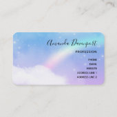 Carte De Visite Nuages pastel magiques et arc-en-ciel (Dos)