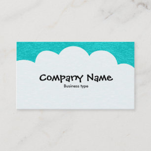 Carte De Visite Nuages pelucheux - turquoise
