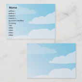 Carte De Visite Nuages - potelés (Devant / Derrière)