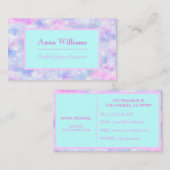 Carte De Visite Nuages rose pastel moderne (Devant / Derrière)