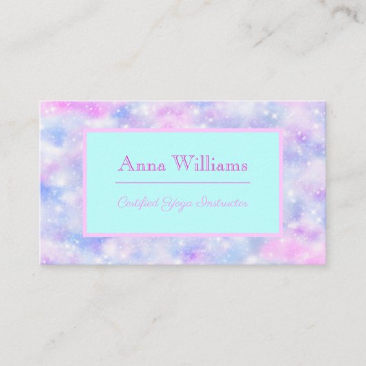 Carte De Visite Nuages rose pastel moderne (Devant)