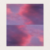 Carte De Visite Nuages roses bleus (Extérieur déplié)