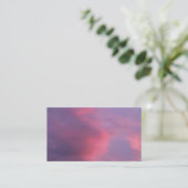 Carte De Visite Nuages roses bleus (Debout devant)