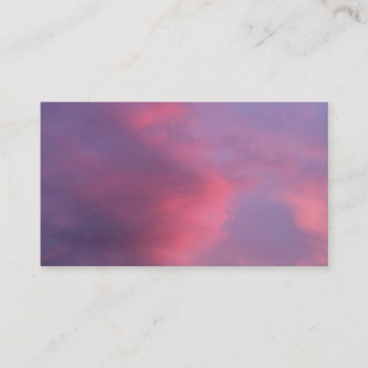 Carte De Visite Nuages roses bleus (Devant)