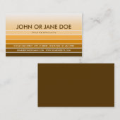 Carte De Visite nuance orange dorée (Devant / Derrière)