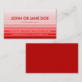 Carte De Visite nuance rouge (Devant / Derrière)