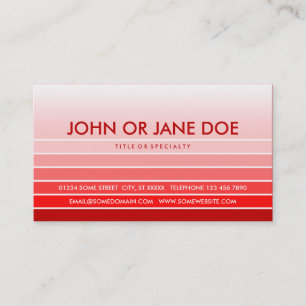 Carte De Visite nuance rouge