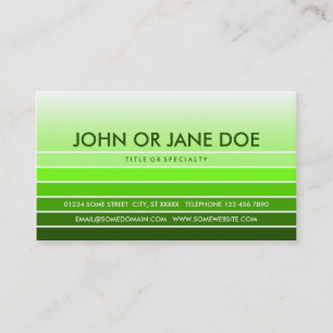 Carte De Visite nuance verte