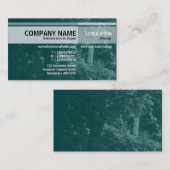 Carte De Visite Nuances alternatives - Dans les arbres - Turquoise (Devant / Derrière)