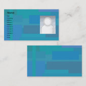 Carte De Visite Nuances bleues - affaires (Devant / Derrière)