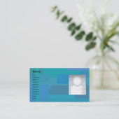 Carte De Visite Nuances bleues - affaires (Debout devant)