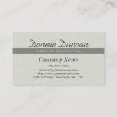 Carte De Visite Nuances classiques décorées d'un monogramme des (Dos)