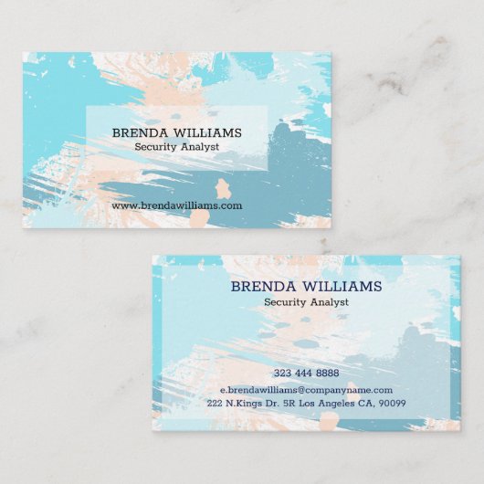 Carte De Visite Nuances d'aquarelle (Devant / Derrière)