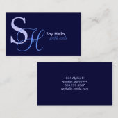 Carte De Visite Nuances de bleu (Devant / Derrière)