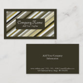 Carte De Visite Nuances de rayures jaunes (Devant / Derrière)