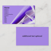 Carte De Visite Nuances des rayons et des vagues pourpres (Devant / Derrière)