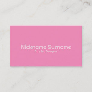 Carte De Visite Nuances minimalistes de rose Élégant simple