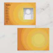 Carte De Visite Nuances oranges de cercle - potelées (Devant / Derrière)