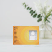 Carte De Visite Nuances oranges de cercle - potelées (Debout devant)