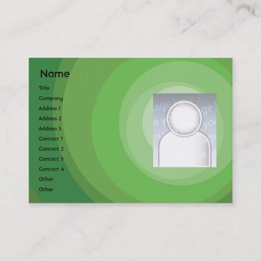 Carte De Visite Nuances vertes de cercle - potelées (Devant)