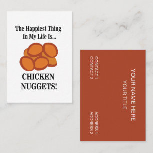 Carte De Visite Nugget de poulet Fast Food Nugget de poulet