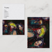 Carte De Visite NUIT DE CARNAVAL À VENISE Mascarade Vénitienne Mas (Devant / Derrière)