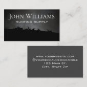 Carte De Visite Nuit de Deer Silhouette Hillside (Devant / Derrière)