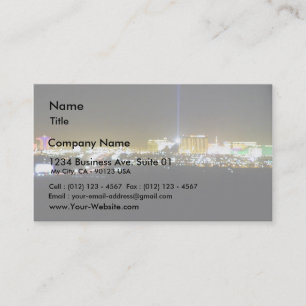 Carte De Visite Nuit de Las Vegas