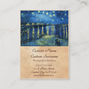 Carte De Visite Nuit étoilée au-dessus du Rhône Vincent van Gogh