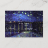Carte De Visite nuit étoilée sur le rhone 1890, Van Gogh (Dos)