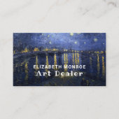 Carte De Visite Nuit étoilée Sur Le Rhône, Vendeur D'Art (Devant)