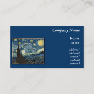 Carte De Visite Nuit étoilée, Vincent Van Gogh