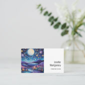 Carte De Visite Nuit lunaire Big Moon Paysage (Debout devant)