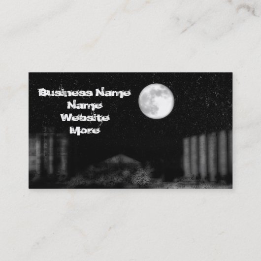 Carte De Visite Nuit Pleine lune (Devant)