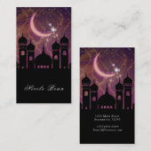 Carte De Visite Nuits marocaines Moyen-Orient violet rose (Devant / Derrière)