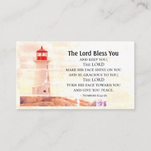 Carte De Visite Numbers 6 24-26 The Lord Bless You, Lighthouse