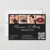 carte de visite numérique 4 photos code qr noir ca (Devant)