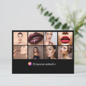 carte de visite numérique 8 photos code qr noir ca (Debout devant)