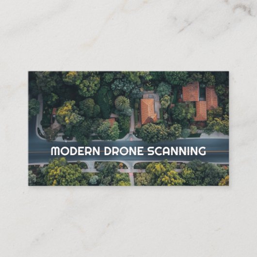 Carte De Visite Numérisation de drone moderne photo Skyline (Devant)