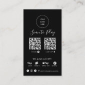 Carte De Visite Numérisation simple et formelle pour payer le tari (Dos)