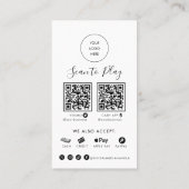 Carte De Visite Numérisation simple et moderne pour payer le tarif (Dos)