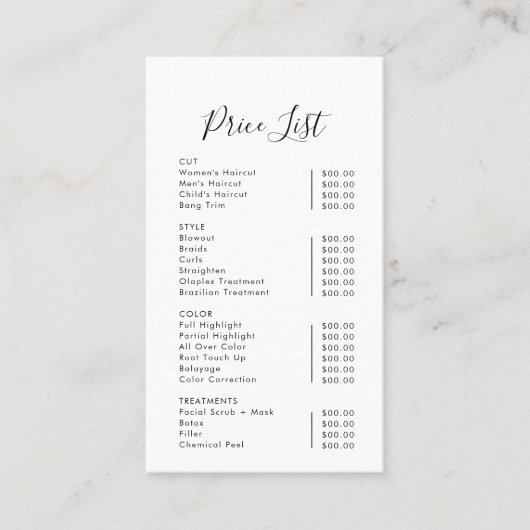 Carte De Visite Numérisation simple et moderne pour payer le tarif (Devant)