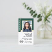 Carte De Visite Numéro de l'agent de signature du prêt public nota (Debout devant)